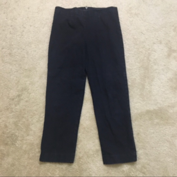 Free People Black Slim Pants High Rise Skinny Back Zipper Stretch Career Size 7 - Picture 2 of 7